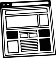 Minimalist Web Page Wireframe Design vector