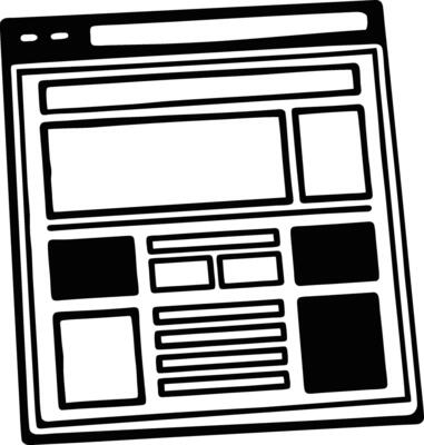 Minimalist Web Page Wireframe Design
