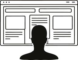 Wireframe for Website Design vector