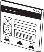 Minimal Wireframe for Web Design vector