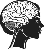 Neuroscience Concept Brain Outline vector