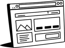 Minimalist Website Wireframe Template vector