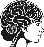 Brain Silhouette for Neuroscience Concept vector