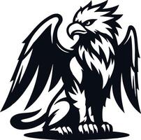 Griffin Character Mascot on a Clean White Background vector