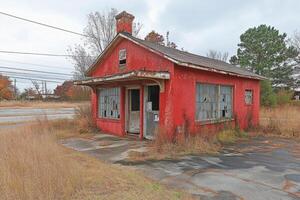 Derelict Red Brick Building Abandoned Structure photo