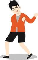 Dancing Character with Red Clothes vector