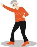 Dancing Character on White Background vector