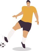 Male Soccer with Dribble Gesture vector