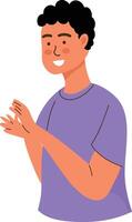 Excited Man Character vector