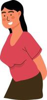 Excited Person Character with Cartoon Design vector