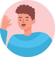 Peeping Men Character in Flat Design vector