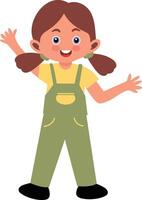 Children Character with Cartoon Design and Shape vector