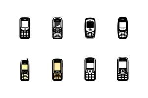 Silhouette of button mobile phone vector