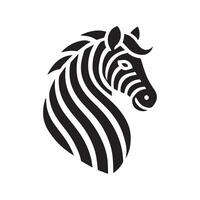 Elegant Zebra Silhouette Design for Branding or Print vector