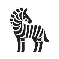 Stylized Zebra Silhouette for Graphic Design vector