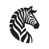 A bold, graphic silhouette of a zebra, perfect for showcasing a simple, elegant design. vector