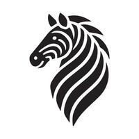 Zebra Head in Circle Graphic Design vector