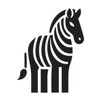 black and white silhouette of a zebra head, perfect for logos, branding, or graphic design projects. vector
