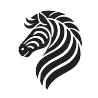 Bold Black and White Zebra Silhouette Design vector