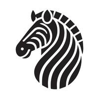 Bold black and white zebra graphic design vector