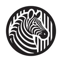 A bold, stylized silhouette of a zebra, perfect for logo design, branding, or educational materials. vector