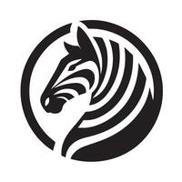 A striking, stylized silhouette of a zebra, perfect for logos, branding, or design elements. vector
