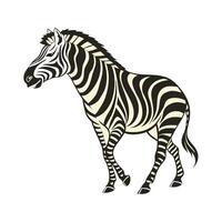 Stylish Zebra Silhouette in Dynamic Running Pose vector