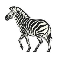 Vctor Illustration of a Running Zebra vector