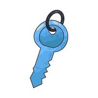 Illustration of blue key vector