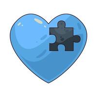 Illustration of puzzle heart vector