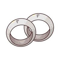 Illustration of matching rings vector
