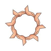 Illustration of Circle of Hands vector