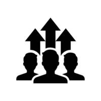 team growth and development icon vector