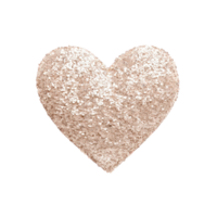 3d heart with golden glitter sparkling cutout transparent background, perfect for valentine's day or romantic projects png