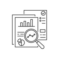 thin line key performance indicator icon. lineart trend modern stroke logotype graphic art design infographic element isolated on white background. concept of improved sales figures and monitoring vector