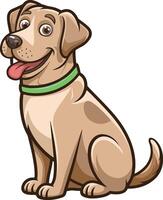Dog flat style sticker design. vector