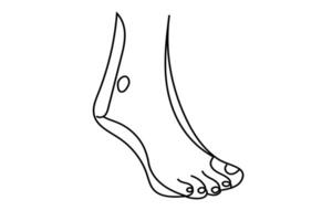 Abstract Footprint Outline Drawing of isolated illustration vector