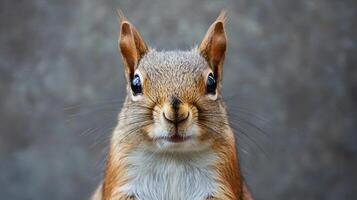 Squirrel in a natural setting with a curious expression photo