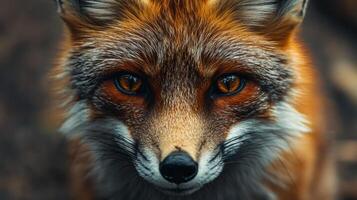 A gorgeous fox features sharp eyes in a portrait. photo