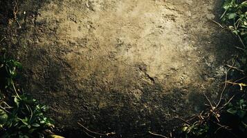 Natural earthy background with green vines and growth photo