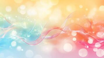 Vibrant abstract with colorful waves and light spots photo