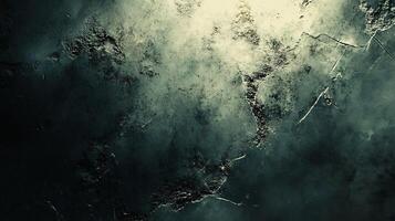 Dark and moody textured surface with cracked paint photo