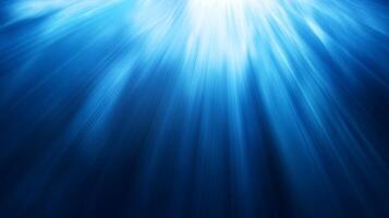 Radiant blue light beams from above, mystical glow photo