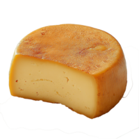Smooth Semi-Hard Cheese Block with Natural Rind and Creamy Texture png