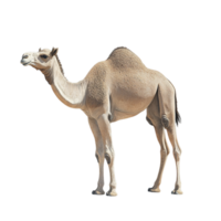 Camel Standing in a Desert Environment with Realistic Features and Details png