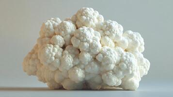 Isolated cauliflower head showing its bumpy texture photo