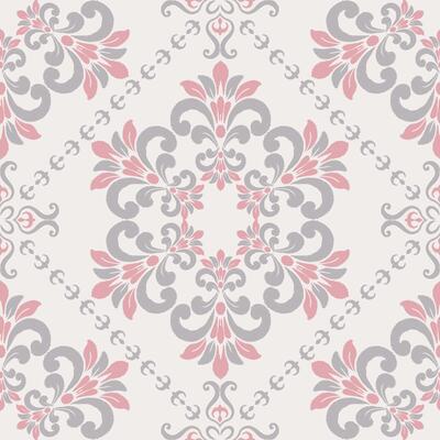 Colorful classic floral damask pattern. Classic chintz floral motif seamless pattern. Classic floral damask pattern use for fabric, textile, home decoration elements, upholstery, wrapping, etc.