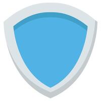 blue shield flat icon isolated on white background. vector