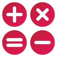 Mathematics mark icon isolated on white background. vector