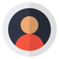 User profile icon isolated on white background. vector